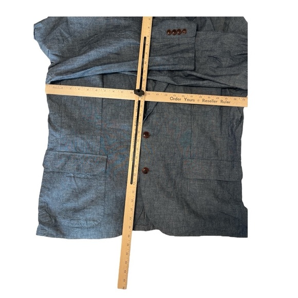 J Crew Ludlow Japanese Chambray 1/2 Lined Unstructured Sport Coat Size XL NWT - Picture 3 of 5